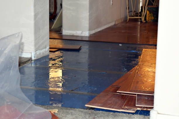 Professional Water Damage Restoration technician working in Bowerston, OH